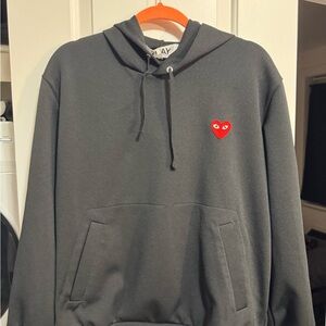 Black CDG COMME DES GARÇONS PLAY Hoodie Large